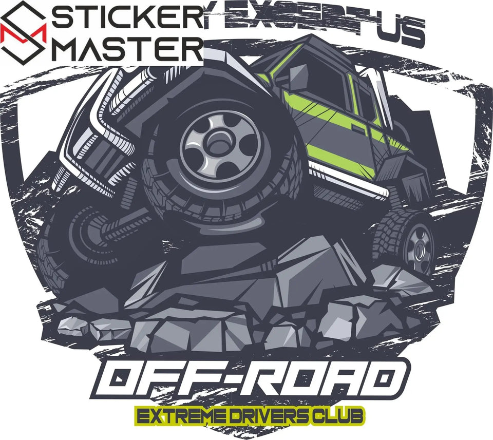 Sticker Master Sticker Oto Off Road 4x4 Sticker Seti Motor, Kask, Laptop, Araba, Oto Araç İçin Dayanıklı Etiket Decal 13 Adet 10 Cm