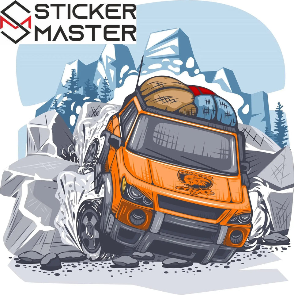 Sticker Master Sticker Oto Off Road 4x4 Sticker Seti Motor, Kask, Laptop, Araba, Oto Araç İçin Dayanıklı Etiket Decal 13 Adet 10 Cm