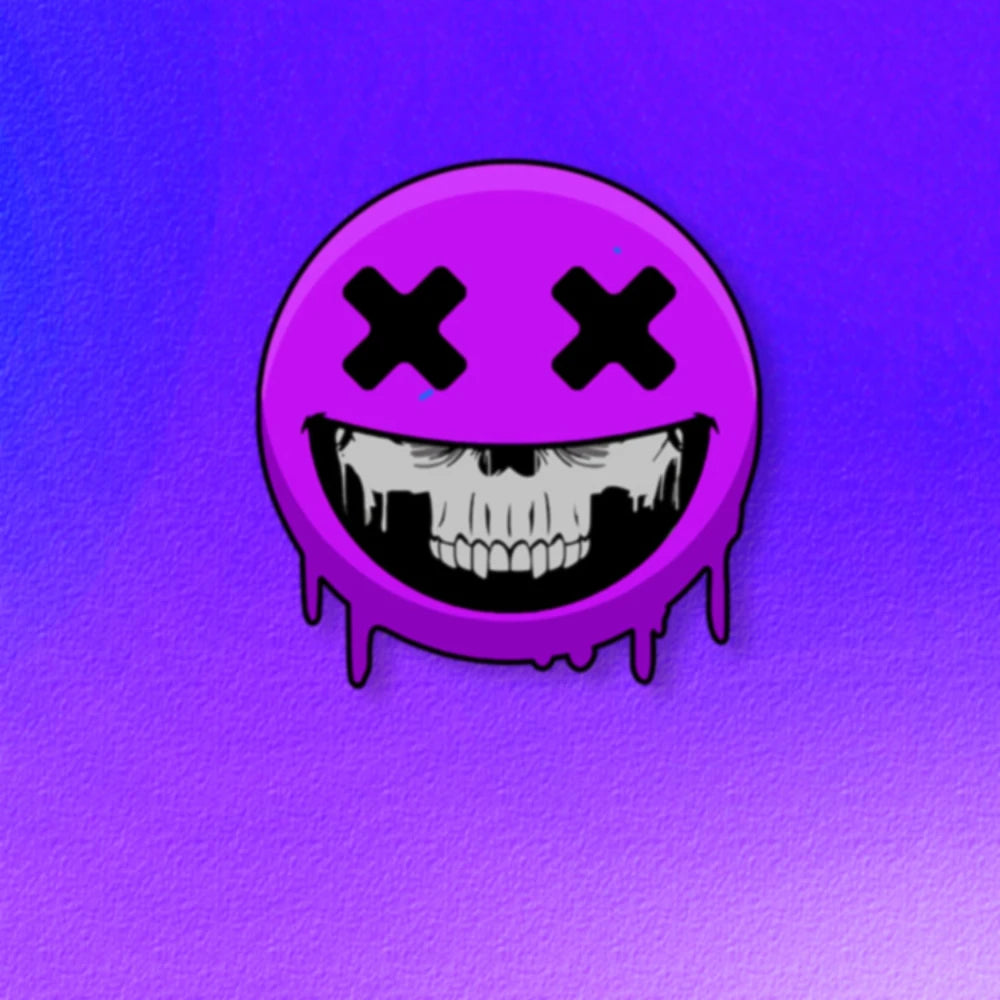 Mor Kuru Kafa Motosiklet Sticker | Eğlenceli Tasarım Çıkartma Sticker Master