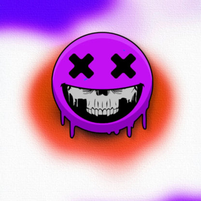 Mor Kuru Kafa Motosiklet Sticker | Eğlenceli Tasarım Çıkartma Sticker Master