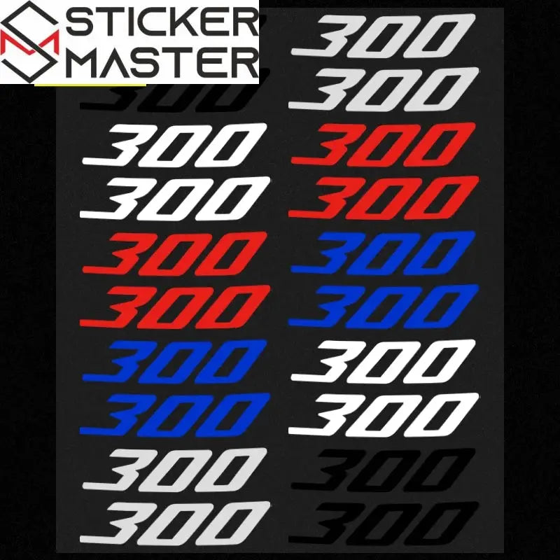 SYM 300 Uyumlu Sticker Seti | Su Geçirmez "300" Motor Etiketi Sticker Master