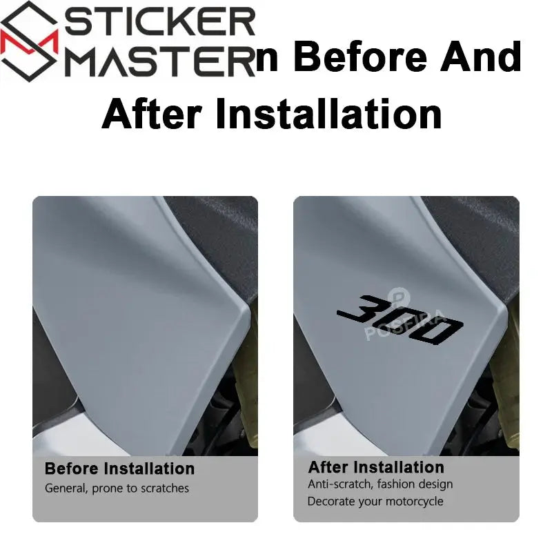 SYM 300 Uyumlu Sticker Seti | Su Geçirmez "300" Motor Etiketi Sticker Master