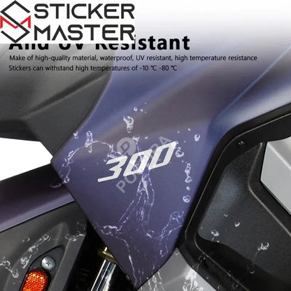 SYM 300 Uyumlu Sticker Seti | Su Geçirmez "300" Motor Etiketi Sticker Master