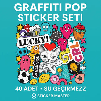Sticker Master 40 Adet Karışık Graffiti JDM Araba Stickers Motor Bisiklet Laptop Sticker Etiket Çıkartma Sticker Master