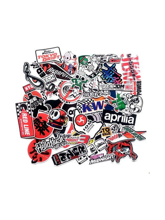 Sticker Master 40 Parça Marka Sticker Seti – Motosiklet, Kask, Laptop ve Valiz için Uygun Etiketler Sticker Master