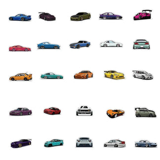 Sticker Master 50'li Araba Sticker Seti-Retrofit Yarış Grafiti Etiket Sticker Master