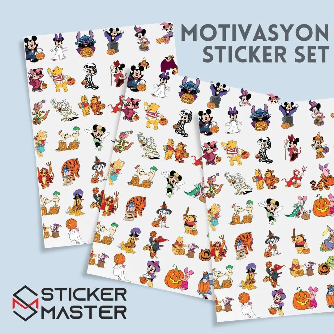Sticker Master 70 Adet Karikatür Çıkartma Paketi – Su Geçirmez Vinil Sticker Seti, Laptop, Kaykay, Valiz, Bisiklet ve Daha Fazlası İçin Sticker Master