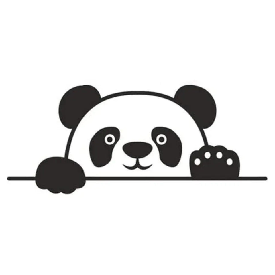 Sticker Master Bagajdan Bakan Panda Motorsiklet,Kask,Laptop,Motor Ve Oto Araç Sticker 20X8 Cm Sticker Master