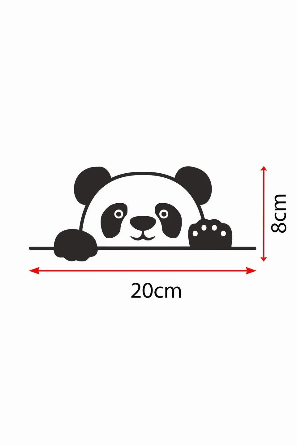 Sticker Master Bagajdan Bakan Panda Motorsiklet,Kask,Laptop,Motor Ve Oto Araç Sticker 20X8 Cm Sticker Master