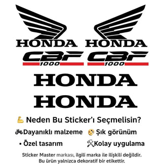 Sticker Master Cbf 1000 Komple Sticker Set Motor Çıkartma Etiket Sticker Master