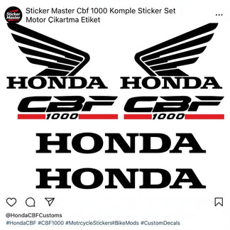 Sticker Master Cbf 1000 Komple Sticker Set Motor Çıkartma Etiket Sticker Master