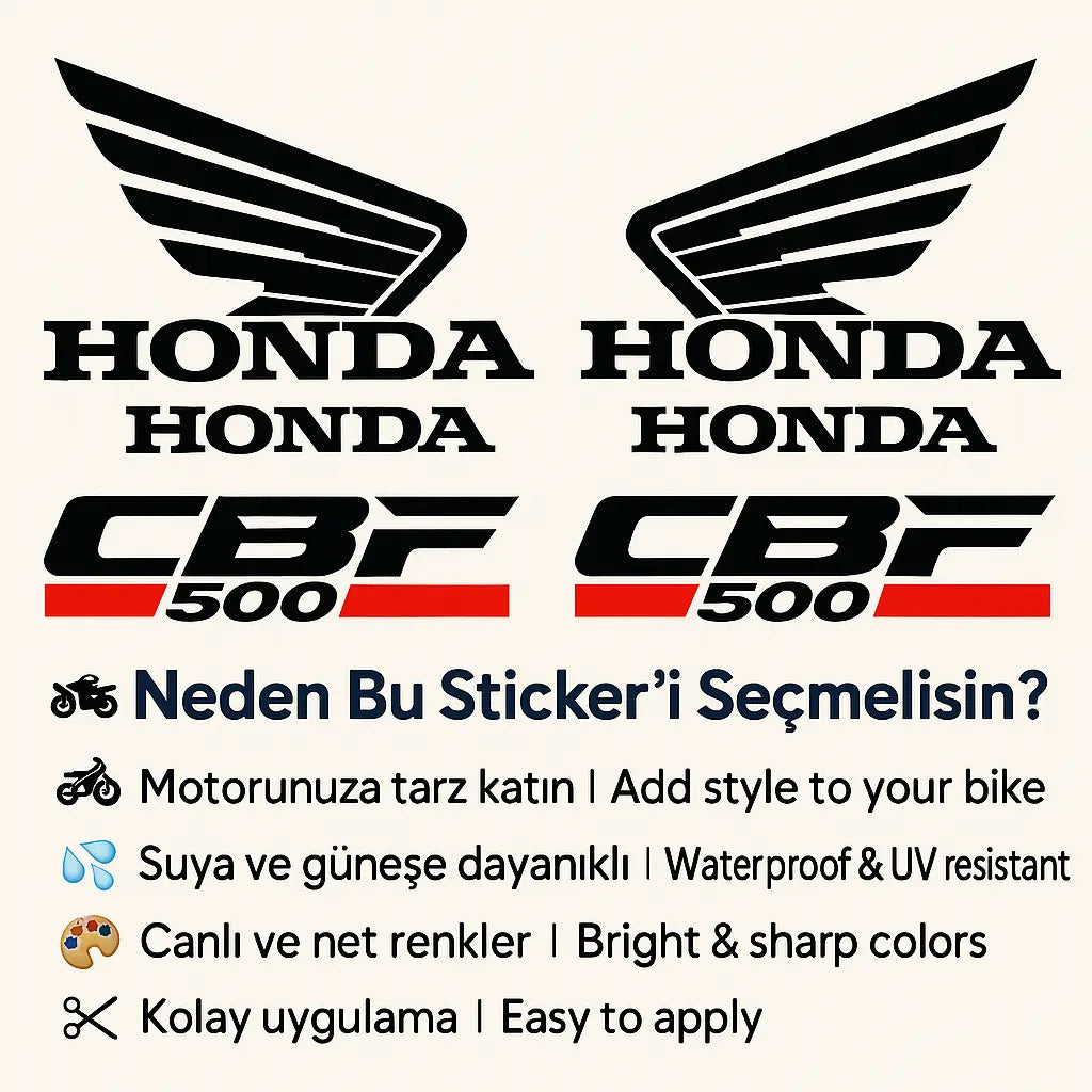 Sticker Master Cbf 500 Komple Sticker Set Motor Çıkartma Etiket Sticker Master