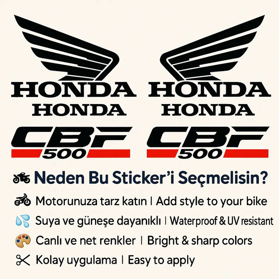 Sticker Master Cbf 500 Komple Sticker Set Motor Çıkartma Etiket Sticker Master
