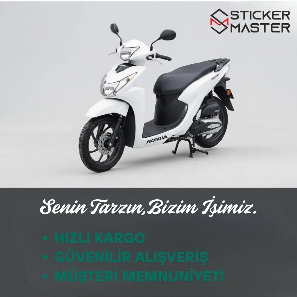 Sticker Master Dio Honda Sticker Set Motor Çıkartma Etiket 2 Adet Sağ ve Sol Sticker Master