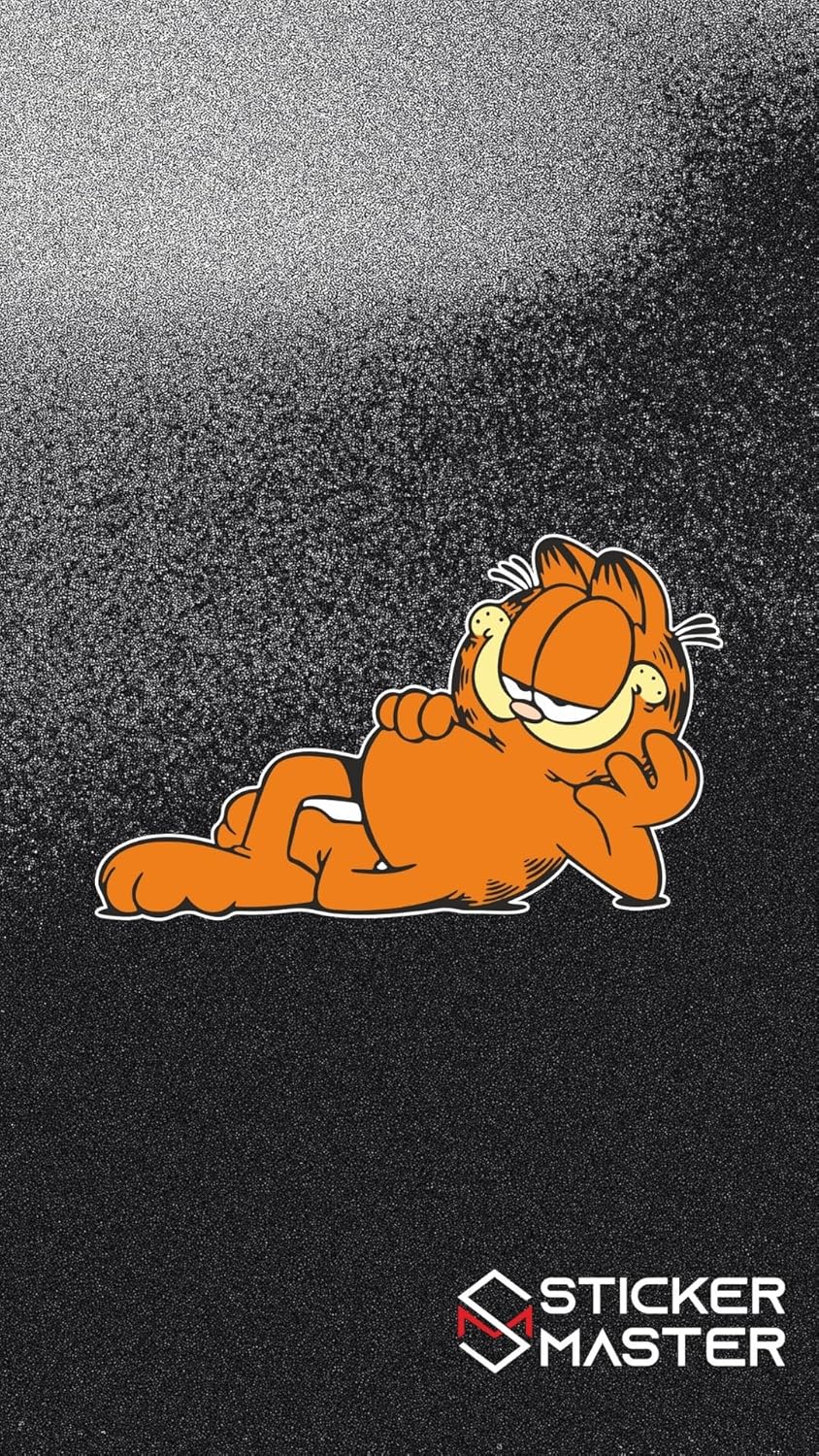 Sticker Master Garfield Motorsiklet,Kask,Laptop,Motor Ve Oto Araç Sticker 13X8 Cm Sticker Master