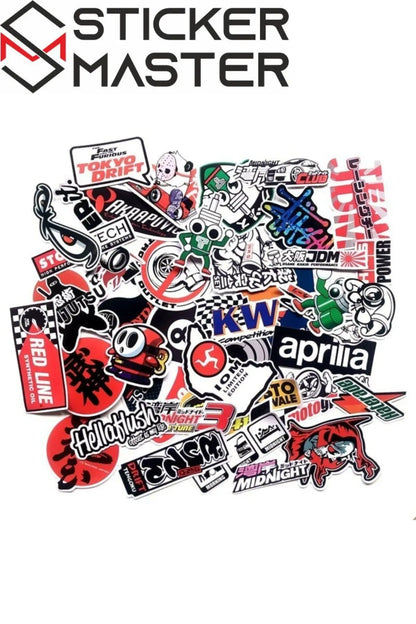 Sticker Master 40 Adet Cartoon Sticker Seti - Su Geçirmez & Dayanıklı Vinil Decal Etiket - Laptop, Motor, Kask, Kaykay, Bisiklet İçin Eğlenceli Çıkartmalar - Sticker Master