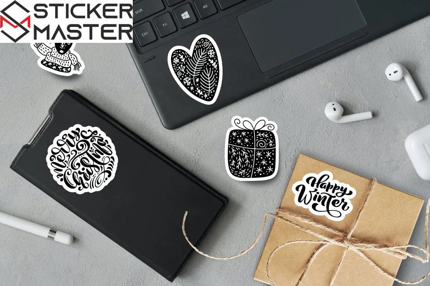 30 Adet Yılbaşı Christmas JDM Araba Stickers Motor Bisiklet Laptop Sticker Etiket Çıkartma Sticker Master